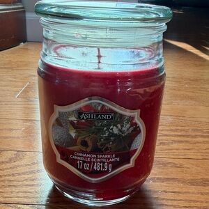 Ashland Cinnamon Sparkle Jar Candle - Rich Red